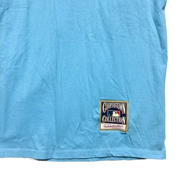 Mitchell & Ness Phillies T-Shirt Cooperstown Collection Blue Retro Tee Shirt M - Picture 3 of 8